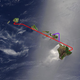 Imagen: Ruta del vuelo 243 Aloha. En rojo la ruta original y en morado el desvió que tomó finalmente. Wikimedia Commons